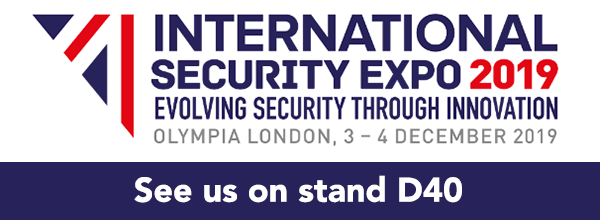 Don’t miss us at the International Security Expo, Olympia, 3 & 4th December 2019