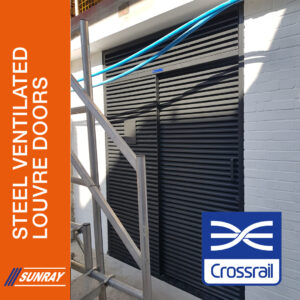 Crossrail Steel Security Sliding Louvres